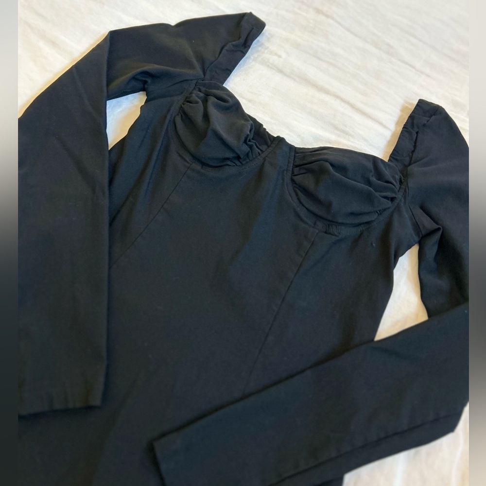 Princess Polly Long-Sleeve Black Dress